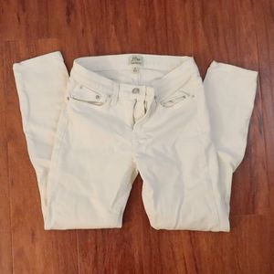 J.Crew Toothpick Jeans Womens White Pants Summer Slim Skinny